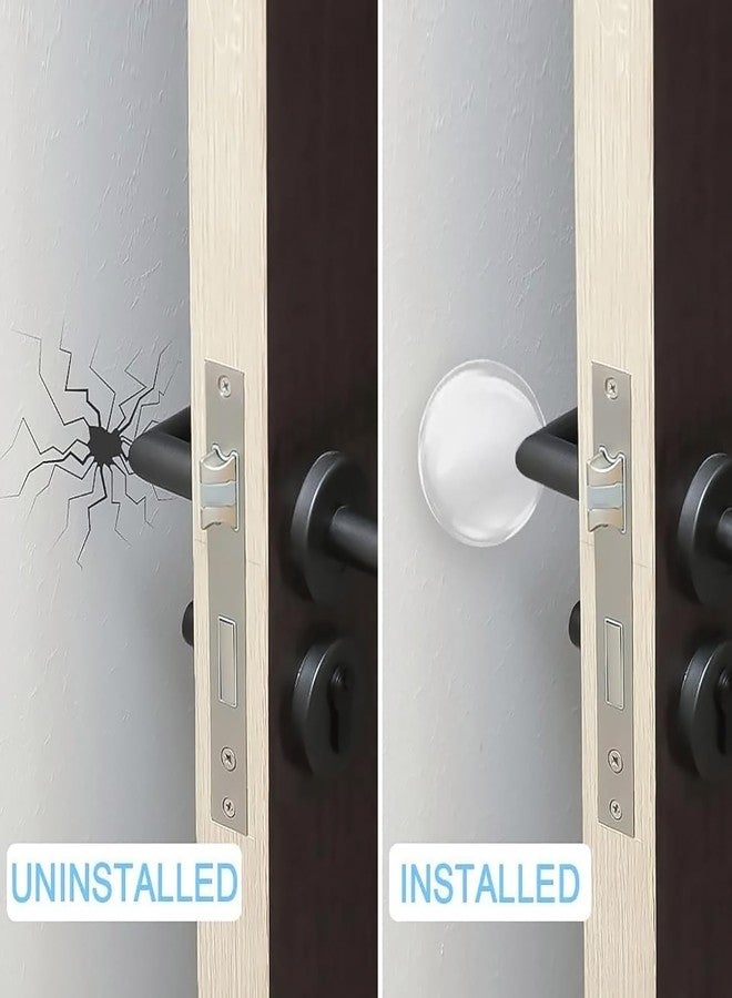 Nibbler® Pack of 6 Clear Rubber Door Bumper Stopers Wall Protector, Self Adhesive Door Handle Knob Wall Shield Bumper Guard for Wall (Round) - Image 4